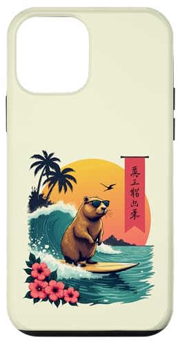 Capybara Surfing Wave Retro Palme Sunset Tropical Vibes Hülle für iPhone 12 mini Capybara Surfing Wave Retro Palme Sunset Tropical Vibes Hülle für iPhone 12 mini von The Wave Capybara Surfing rodent Retro Funny tees