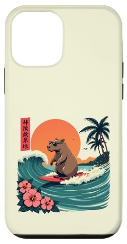 Capybara Surfing Wave Retro Palme Sunset Tropical Vibes Hülle für iPhone 12 mini Capybara Surfing Wave Retro Palme Sunset Tropical Vibes Hülle für iPhone 12 mini von The Wave Capybara Surfing rodent Retro Funny tees