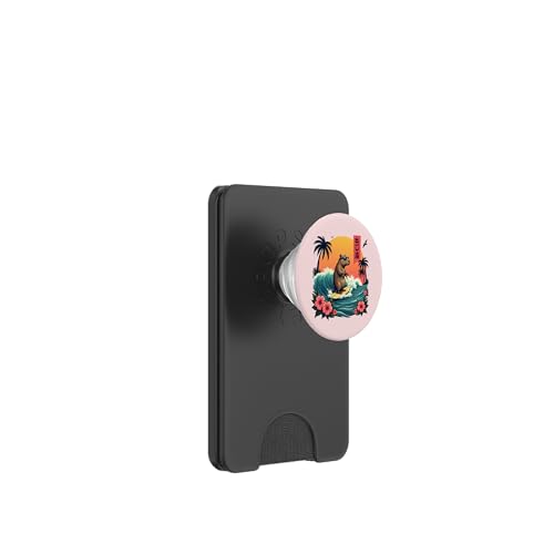 Capybara Surfing Wave Retro Palme Sunset Tropical Vibes PopSockets PopWallet für MagSafe Capybara Surfing Wave Retro Palme Sunset Tropical Vibes PopSockets PopWallet für MagSafe von The Wave Capybara Surfing rodent Retro Funny tees
