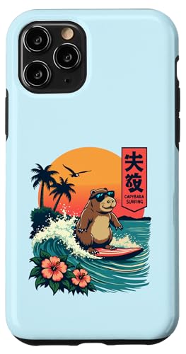 Japanisches Capybara Surfen Kanagawa Wave Lustiges Surftier Hülle für iPhone 11 Pro Japanisches Capybara Surfen Kanagawa Wave Lustiges Surftier Hülle für iPhone 11 Pro von The Wave Capybara Surfing rodent Retro Funny tees