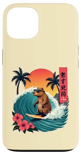 Japanisches Capybara Surfen Kanagawa Wave Lustiges Surftier Hülle für iPhone 13 Japanisches Capybara Surfen Kanagawa Wave Lustiges Surftier Hülle für iPhone 13 von The Wave Capybara Surfing rodent Retro Funny tees