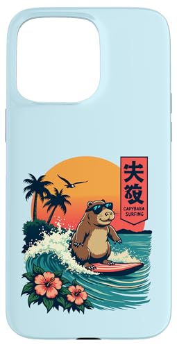 Japanisches Capybara Surfen Kanagawa Wave Lustiges Surftier Hülle für iPhone 15 Pro Max Japanisches Capybara Surfen Kanagawa Wave Lustiges Surftier Hülle für iPhone 15 Pro Max von The Wave Capybara Surfing rodent Retro Funny tees
