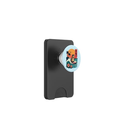 Japanisches Capybara Surfen Kanagawa Wave Lustiges Surftier PopSockets PopWallet für MagSafe Japanisches Capybara Surfen Kanagawa Wave Lustiges Surftier PopSockets PopWallet für MagSafe von The Wave Capybara Surfing rodent Retro Funny tees