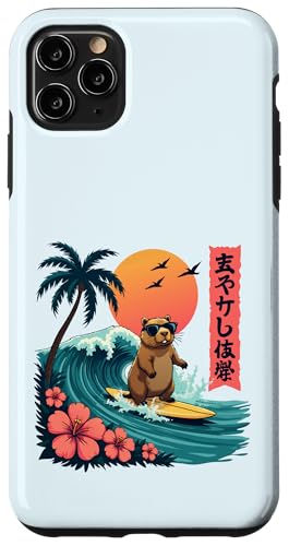 Surfen Capybara Retro Sonnenuntergang Strand Ocean Wave Summer Vibes Hülle für iPhone 11 Pro Max Surfen Capybara Retro Sonnenuntergang Strand Ocean Wave Summer Vibes Hülle für iPhone 11 Pro Max von The Wave Capybara Surfing rodent Retro Funny tees