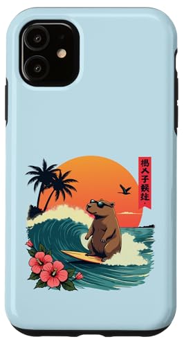 Surfen Capybara Retro Sonnenuntergang Strand Ocean Wave Summer Vibes Hülle für iPhone 11 Surfen Capybara Retro Sonnenuntergang Strand Ocean Wave Summer Vibes Hülle für iPhone 11 von The Wave Capybara Surfing rodent Retro Funny tees
