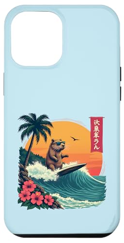 Surfen Capybara Retro Sonnenuntergang Strand Ocean Wave Summer Vibes Hülle für iPhone 12 Pro Max Surfen Capybara Retro Sonnenuntergang Strand Ocean Wave Summer Vibes Hülle für iPhone 12 Pro Max von The Wave Capybara Surfing rodent Retro Funny tees