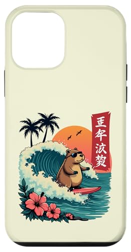 Surfen Capybara Retro Sonnenuntergang Strand Ocean Wave Summer Vibes Hülle für iPhone 12 mini Surfen Capybara Retro Sonnenuntergang Strand Ocean Wave Summer Vibes Hülle für iPhone 12 mini von The Wave Capybara Surfing rodent Retro Funny tees