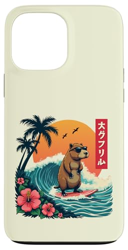 Surfen Capybara Retro Sonnenuntergang Strand Ocean Wave Summer Vibes Hülle für iPhone 13 Pro Max Surfen Capybara Retro Sonnenuntergang Strand Ocean Wave Summer Vibes Hülle für iPhone 13 Pro Max von The Wave Capybara Surfing rodent Retro Funny tees