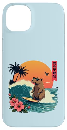 Surfen Capybara Retro Sonnenuntergang Strand Ocean Wave Summer Vibes Hülle für iPhone 14 Plus Surfen Capybara Retro Sonnenuntergang Strand Ocean Wave Summer Vibes Hülle für iPhone 14 Plus von The Wave Capybara Surfing rodent Retro Funny tees