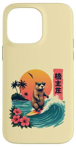 Surfen Capybara Retro Sonnenuntergang Strand Ocean Wave Summer Vibes Hülle für iPhone 14 Pro Max Surfen Capybara Retro Sonnenuntergang Strand Ocean Wave Summer Vibes Hülle für iPhone 14 Pro Max von The Wave Capybara Surfing rodent Retro Funny tees