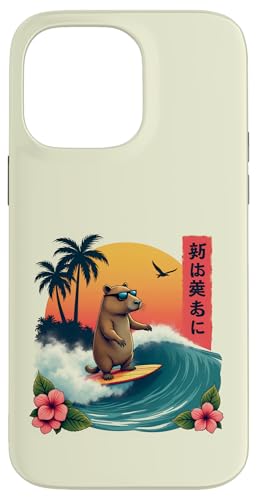 Surfen Capybara Retro Sonnenuntergang Strand Ocean Wave Summer Vibes Hülle für iPhone 14 Pro Max Surfen Capybara Retro Sonnenuntergang Strand Ocean Wave Summer Vibes Hülle für iPhone 14 Pro Max von The Wave Capybara Surfing rodent Retro Funny tees
