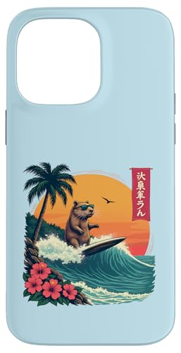 Surfen Capybara Retro Sonnenuntergang Strand Ocean Wave Summer Vibes Hülle für iPhone 14 Pro Max Surfen Capybara Retro Sonnenuntergang Strand Ocean Wave Summer Vibes Hülle für iPhone 14 Pro Max von The Wave Capybara Surfing rodent Retro Funny tees