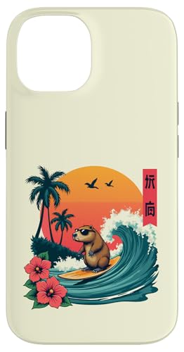 Surfen Capybara Retro Sonnenuntergang Strand Ocean Wave Summer Vibes Hülle für iPhone 14 Surfen Capybara Retro Sonnenuntergang Strand Ocean Wave Summer Vibes Hülle für iPhone 14 von The Wave Capybara Surfing rodent Retro Funny tees