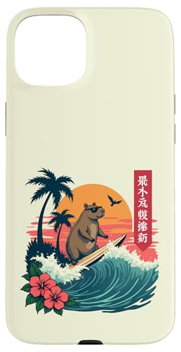 Surfen Capybara Retro Sonnenuntergang Strand Ocean Wave Summer Vibes Hülle für iPhone 15 Plus Surfen Capybara Retro Sonnenuntergang Strand Ocean Wave Summer Vibes Hülle für iPhone 15 Plus von The Wave Capybara Surfing rodent Retro Funny tees