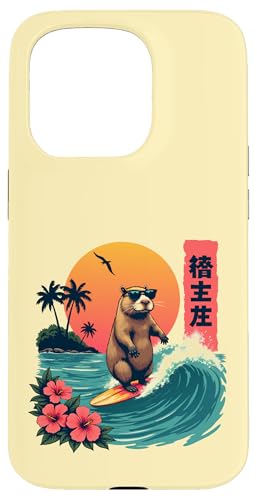 Surfen Capybara Retro Sonnenuntergang Strand Ocean Wave Summer Vibes Hülle für iPhone 15 Pro Surfen Capybara Retro Sonnenuntergang Strand Ocean Wave Summer Vibes Hülle für iPhone 15 Pro von The Wave Capybara Surfing rodent Retro Funny tees