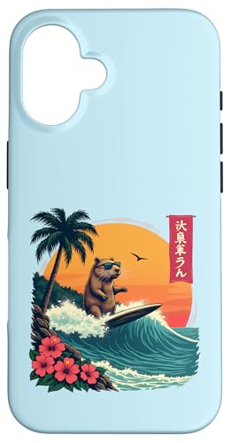 Surfen Capybara Retro Sonnenuntergang Strand Ocean Wave Summer Vibes Hülle für iPhone 16 Surfen Capybara Retro Sonnenuntergang Strand Ocean Wave Summer Vibes Hülle für iPhone 16 von The Wave Capybara Surfing rodent Retro Funny tees