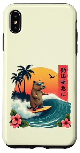 Surfen Capybara Retro Sonnenuntergang Strand Ocean Wave Summer Vibes Hülle für iPhone XS Max Surfen Capybara Retro Sonnenuntergang Strand Ocean Wave Summer Vibes Hülle für iPhone XS Max von The Wave Capybara Surfing rodent Retro Funny tees
