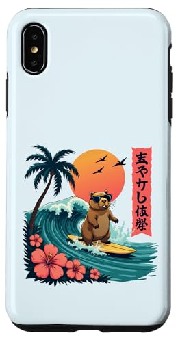 Surfen Capybara Retro Sonnenuntergang Strand Ocean Wave Summer Vibes Hülle für iPhone XS Max Surfen Capybara Retro Sonnenuntergang Strand Ocean Wave Summer Vibes Hülle für iPhone XS Max von The Wave Capybara Surfing rodent Retro Funny tees