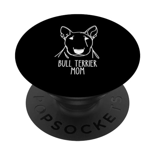 Line Art Best Dog Mom Women - Bullterrier PopSockets mit austauschbarem PopGrip von The Woof Wardrobe