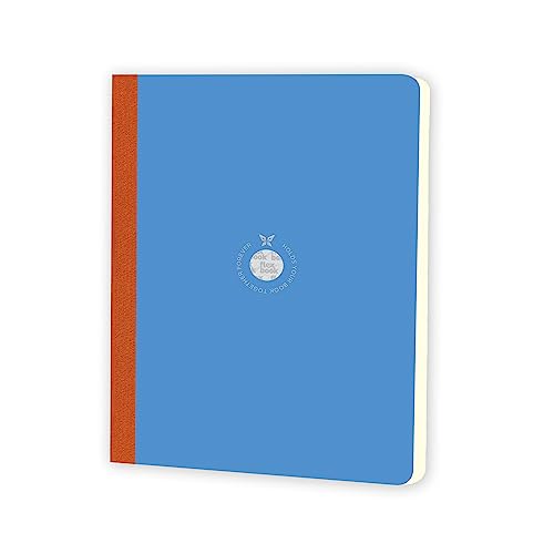 Flexbook Notizbuch Kladde patentierte flexible Bindung, blau mit oranger Heftleiste 17x24cm von The Writing Fields