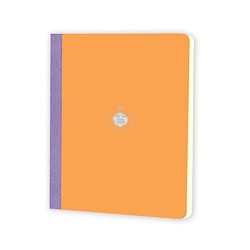 Flexbook Notizbuch Kladde patentierte flexible Bindung, orange mit lila Heftleiste 17x24cm von The Writing Fields