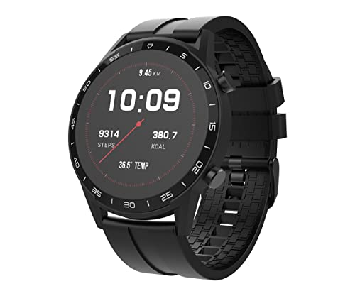 The Artists Milano Smartwatch für Herren, Damen, wasserdicht, IP68, Herzfrequenz, Körpertemperatur, Sport, Schrittzähler, Kalorienzähler, Social und Wetter, lange Akkulaufzeit von TheArtists