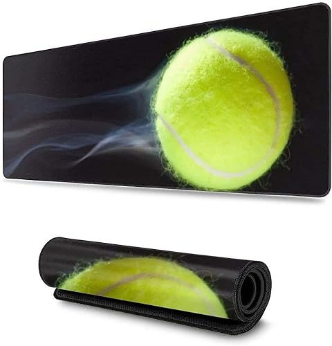 TheEcoWay Live-Tennis-Druck, Mauspad, Schreibtischunterlage, Computer-Tastatur, Mauspad mit Rutschfester Gummiunterseite, 30 x 80 cm von TheEcoWay