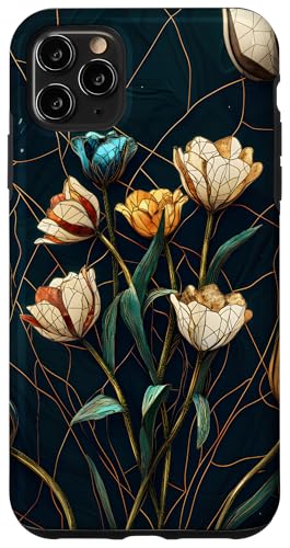 Buntglas Kintsugi Blumendesign Hülle für iPhone 11 Pro Max von TheFoxyCase