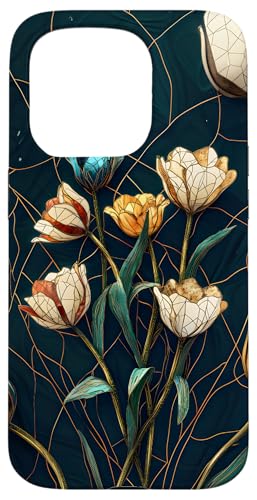 Buntglas Kintsugi Blumendesign Hülle für iPhone 15 Pro Buntglas Kintsugi Blumendesign Hülle für iPhone 15 Pro von TheFoxyCase