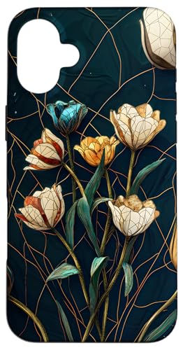 Buntglas Kintsugi Blumendesign Hülle für iPhone 16 Plus Buntglas Kintsugi Blumendesign Hülle für iPhone 16 Plus von TheFoxyCase