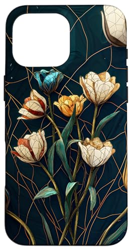 Buntglas Kintsugi Blumendesign Hülle für iPhone 16 Pro Max Buntglas Kintsugi Blumendesign Hülle für iPhone 16 Pro Max von TheFoxyCase