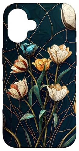 Buntglas Kintsugi Blumendesign Hülle für iPhone 16 Buntglas Kintsugi Blumendesign Hülle für iPhone 16 von TheFoxyCase