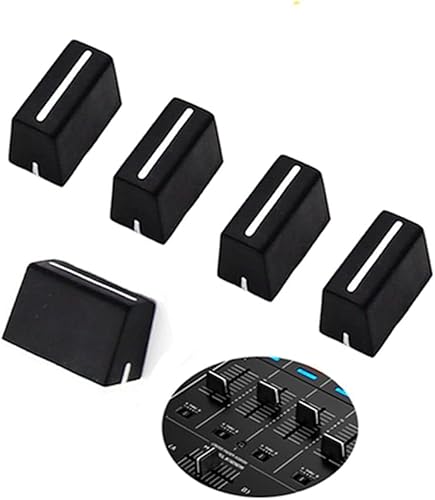 5 Stück Universal Fader Knöpfe Ersatz Fader Cap Slider für DJ Controller Mixer Konsole Pioneer DJM, DDJ, XDJ, Denon Numark AKAI RANE VESTAX (schwarz) von Theaque