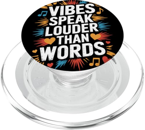 Schwingungen sagen mehr als Worte und inspirieren zu positiver Achtsamkeit PopSockets PopGrip für MagSafe Schwingungen sagen mehr als Worte und inspirieren zu positiver Achtsamkeit PopSockets PopGrip für MagSafe von Theater Of Oneness