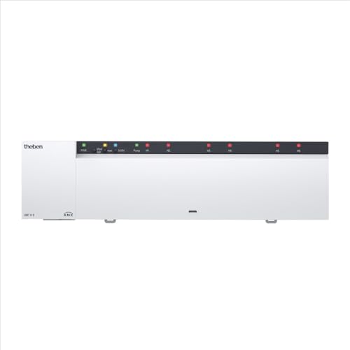 Theben - 4900373 - HMT 6 S KNX - Heizungsaktor zur Regelung von 6 Heizkreisen mit thermischen Stellantrieben, schaltend 24 V DC oder stetig 0-10 V DC - Einbindung von bis zu 2 Heizkreispumpen von Theben