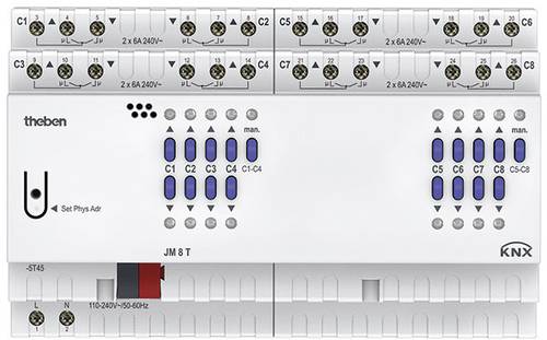 Theben 4940255 Jalousie-/Rollladenaktor JM 8 T KNX Theben 4940255 Jalousie-/Rollladenaktor JM 8 T KNX von Theben