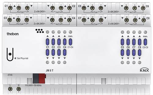 Theben 4940255 Jalousie-/Rollladenaktor JM 8 T KNX von Theben