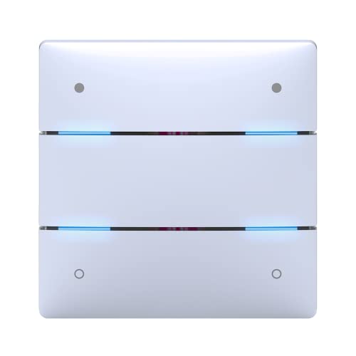 Theben 4969234 iON 104 KNX Tastsensor mit 4 Tasten und 4 Status-LEDs und integriertem Temperatursensor I Schalten, Dimmen, Jalousie, Wertgeber, Farbsteuerung etc. von Theben