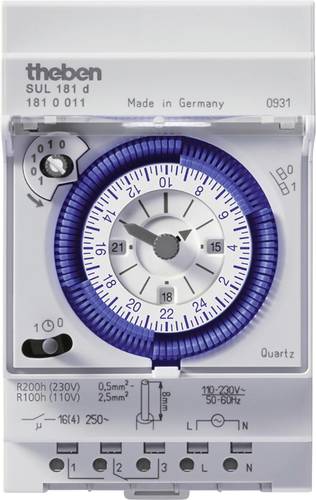 Theben SUL 181 d 24V Hutschienen-Zeitschaltuhr 12V Theben SUL 181 d 24V Hutschienen-Zeitschaltuhr 12V von Theben