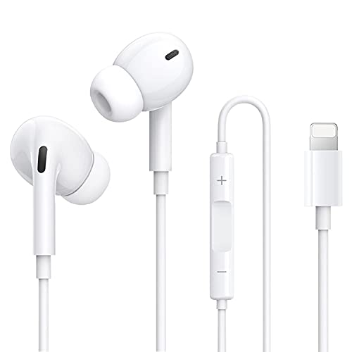 iPhone Kopfhörer mit Kabel [MFi-Zertifiziert] In-Ear Kopfhörer/HiFi Stereo Ohrhörer mit Lightning Anschluss Mikrofon und Lautstärkeregler für iPhone 14/11/12/13/13 Pro/X/XS/XR/8/7 Unterstützt alle iOS von Thecoopidea