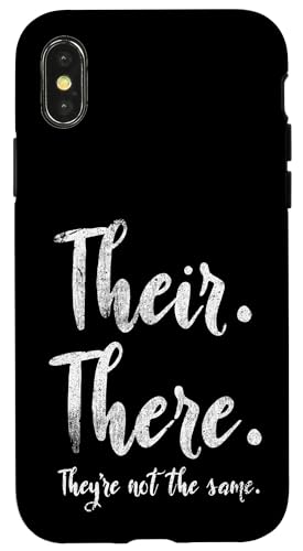 Dort sind sie nicht derselbe Grammatiklehrer Hülle für iPhone X/XS von Their There They're Not The Same Teacher Gifts