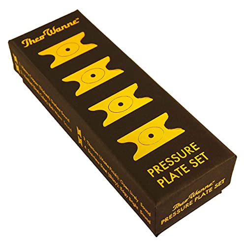 Theo Wanne Pressure 4 Platten Set für Saxophon Mundstück – Passen Sie Ihren Klang und Ihre Reaktion mit Vintified – Titan – Edelstahl – schwere Kupferdruckplatten von Theo Wanne