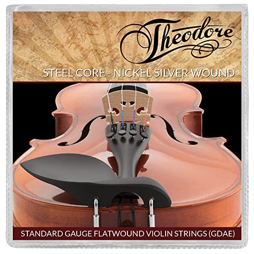 Theodore STA7-VLN Saitensatz für Violine -G,D,A und E Saite - Stahlkern, flach umwickelt mit Nickel Silber und Kugelenden von Theodore