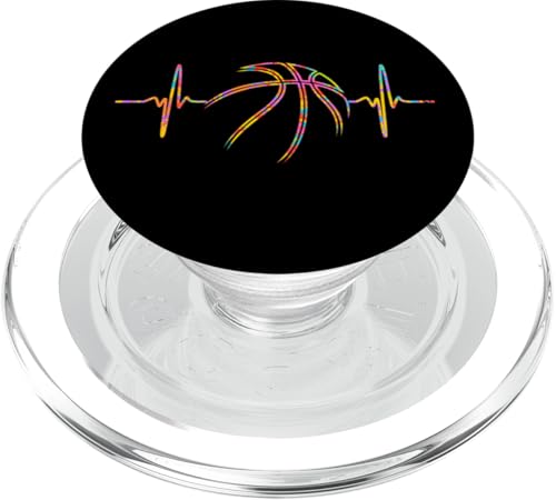 Basketball Herzschlag PopSockets PopGrip für MagSafe von Therapy Designs