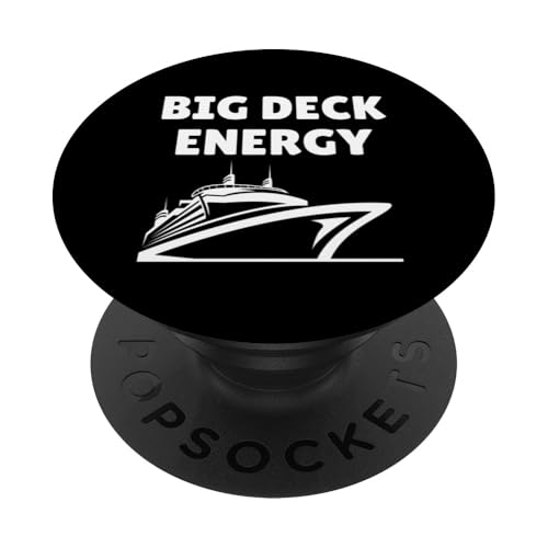 Big Deck Energy Lustiges Kreuzfahrtschiff-Urlaubsdesign PopSockets Klebender PopGrip Big Deck Energy Lustiges Kreuzfahrtschiff-Urlaubsdesign PopSockets Klebender PopGrip von Therapy Designs