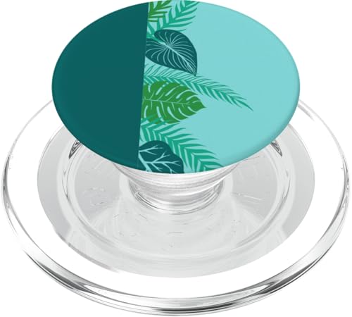 Blaugrün, tropisches Strandhaus, Heimdekoration PopSockets PopGrip für MagSafe von Therapy Designs