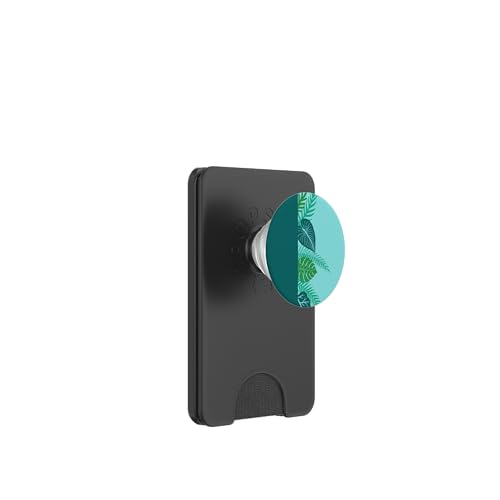 Blaugrün, tropisches Strandhaus, Heimdekoration PopSockets PopWallet für MagSafe von Therapy Designs