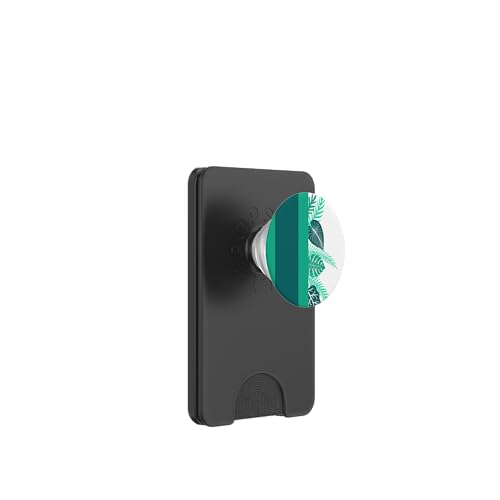 Blaugrün und Weiß, tropisches Strandhaus, Heimdekoration PopSockets PopWallet für MagSafe von Therapy Designs