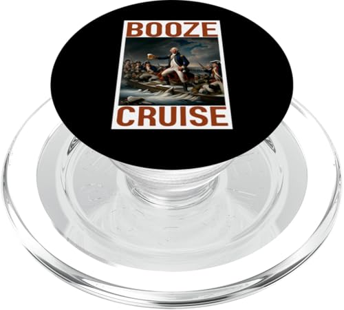 Booze Cruise Funny George Washington With Beer Juli 4th Tee PopSockets PopGrip für MagSafe Booze Cruise Funny George Washington With Beer Juli 4th Tee PopSockets PopGrip für MagSafe von Therapy Designs