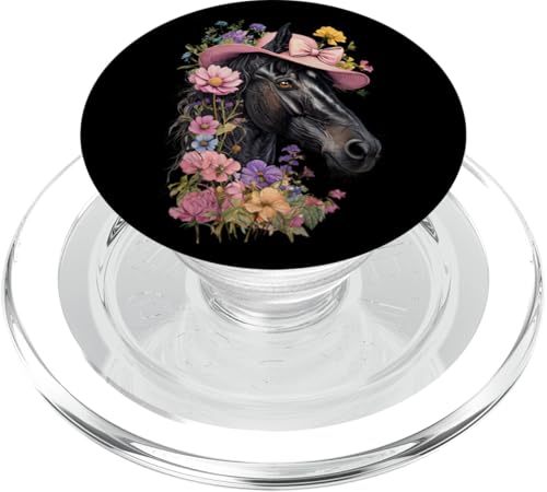 Derby Pferd mit rosa Sonnenhut Damen Pferderennen Tee PopSockets PopGrip für MagSafe Derby Pferd mit rosa Sonnenhut Damen Pferderennen Tee PopSockets PopGrip für MagSafe von Therapy Designs